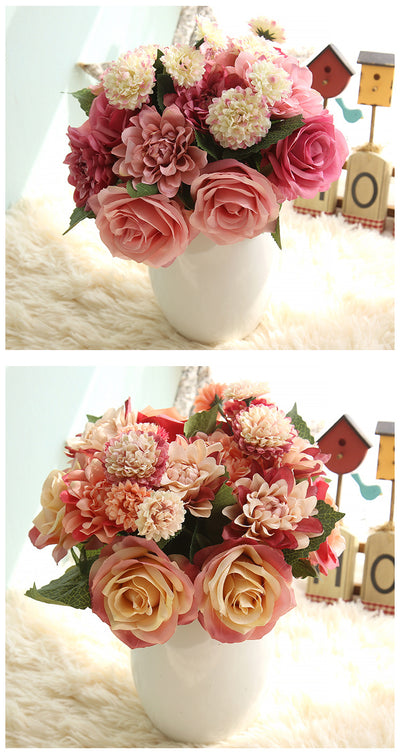 Ramo de Flores Artificiales Dalia Rosa - Image 16