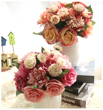 Ramo de Flores Artificiales Dalia Rosa - Image 17