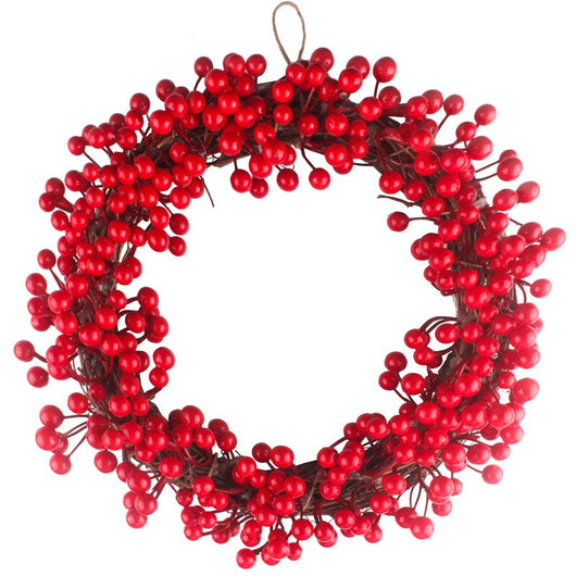 Corona Decorativa de Frutos Rojos Simulados - Image 6