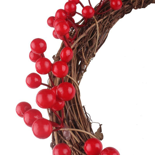 Corona Decorativa de Frutos Rojos Simulados - Image 10