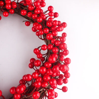 Corona Decorativa de Frutos Rojos Simulados - Image 16