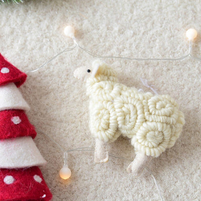 Adorno Navideño Ovejita de Fieltro de Lana - Image 17