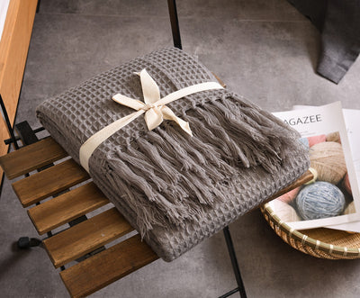 Manta de lana tejida natural - Image 9