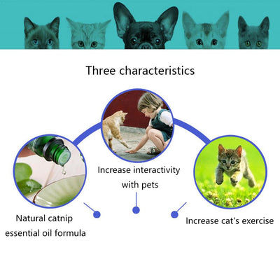 Bioline Catnip Bubbles bottle with a red label, featuring a cat silhouette and text "Safe and non-toxic. Natural Catnip oil 17.7ml". A white bubble wand is next - Image 15