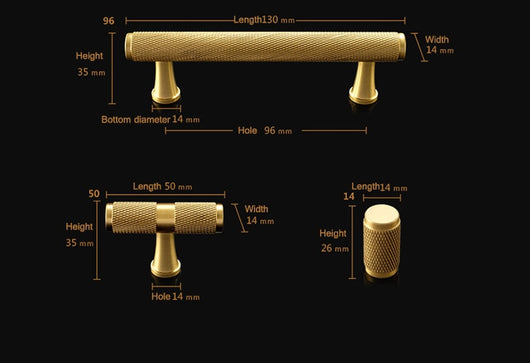 Tirador de Cobre Puro Estilo Chino Nórdico para Muebles y Vinotecas - Image 12
