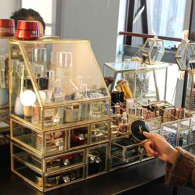 Organizador de Cosméticos con Caja de Almacenamiento de Cristal Antipolvo - Image 8
