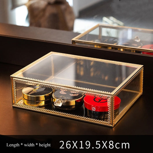 Organizador de Cosméticos con Caja de Almacenamiento de Cristal Antipolvo - Image 10