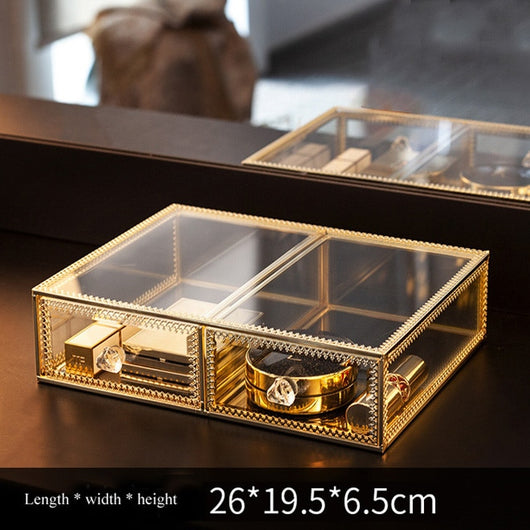 Organizador de Cosméticos con Caja de Almacenamiento de Cristal Antipolvo - Image 11