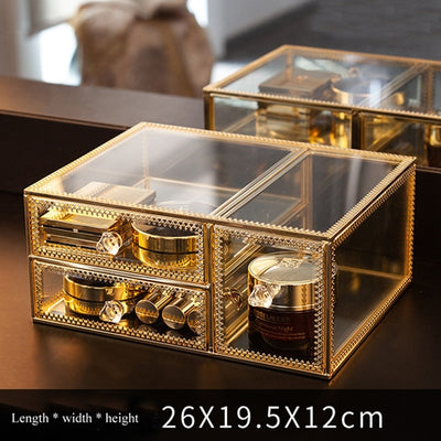 Organizador de Cosméticos con Caja de Almacenamiento de Cristal Antipolvo - Image 13