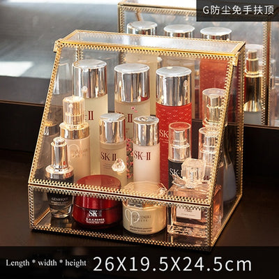 Organizador de Cosméticos con Caja de Almacenamiento de Cristal Antipolvo - Image 14