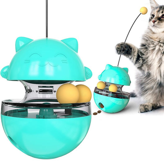 Juguete Interactivo Gato de la Suerte con Pista Giratoria y Bola - Image 10