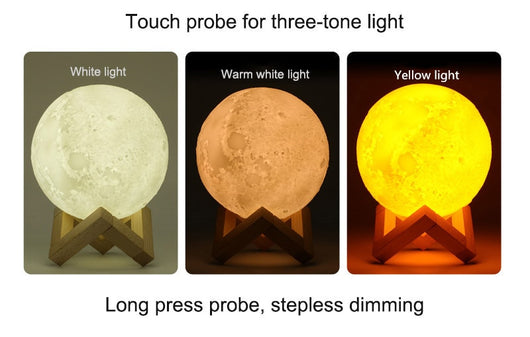 Moon-shaped night light and air humidifier on a wooden stand, emitting mist and a warm glow, with books and flowers. - Image 16