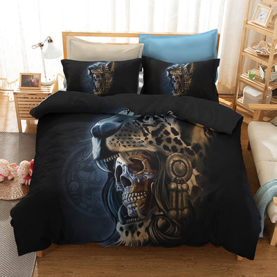 Juego de Cama Calavera con Flores Acuarela - Image 12