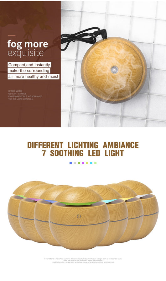 Black spherical ultrasonic atomizer with a power button icon, designed for aromatherapy and humidification. - Image 16