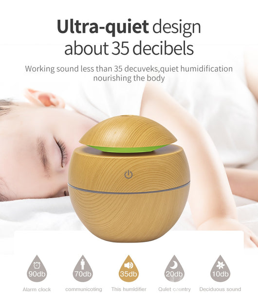 Black spherical ultrasonic atomizer with a power button icon, designed for aromatherapy and humidification. - Image 18