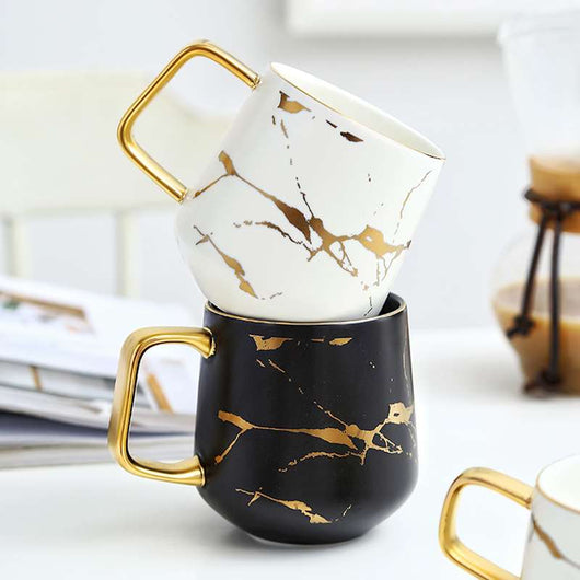 Taza de Cerámica Marmoleada para Café - Image 8