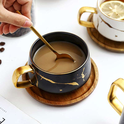 Taza de Cerámica Marmoleada para Café - Image 9