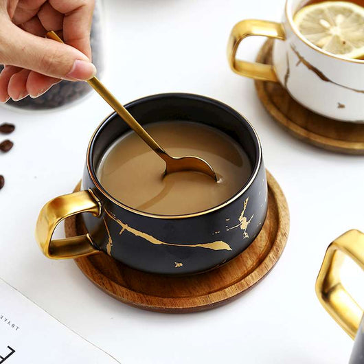 Taza de Cerámica Marmoleada para Café - Image 9
