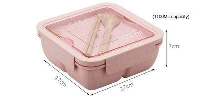 Lonchera Bento Escolar Estilo Japonés con Compartimentos Separados para Microondas - Image 12