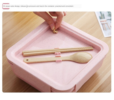 Lonchera Bento Escolar Estilo Japonés con Compartimentos Separados para Microondas - Image 16