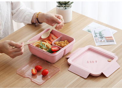 Lonchera Bento Escolar Estilo Japonés con Compartimentos Separados para Microondas - Image 18