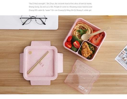 Lonchera Bento Escolar Estilo Japonés con Compartimentos Separados para Microondas - Image 20