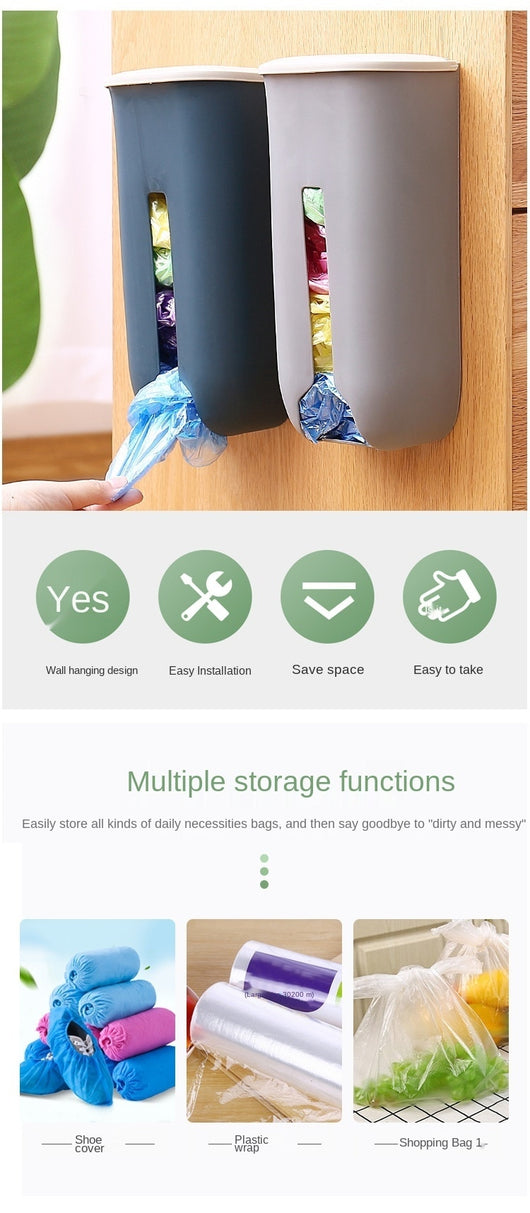 Organizador de Bolsas de Plástico Adhesivo para Cocina - Capacidad Grande sin Perforaciones - Image 11