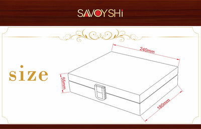 Caja de Almacenamiento de Lujo para Gemelos y Anillos con Acabado Piano - Image 6