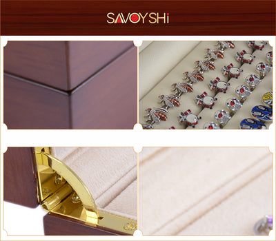 Caja de Almacenamiento de Lujo para Gemelos y Anillos con Acabado Piano - Image 11