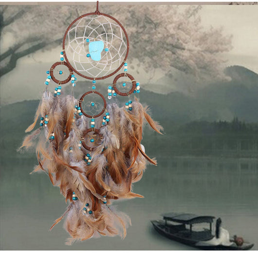 Atrapasueños Marrón con Carillones de Viento - Image 7