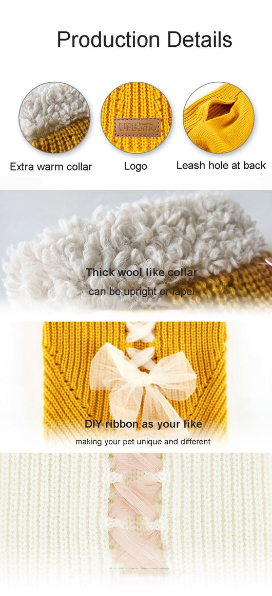 Ropa Abrigada con Moño para Perros y Gatos - Otoño e Invierno - Image 8