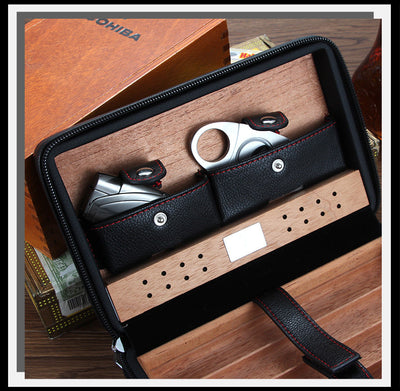 Humidificador de Viaje Premium en Cuero - Estuche Portátil para Puros - Image 12