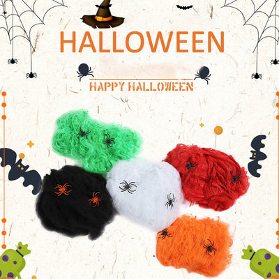 Telaraña de Algodón con Araña para Decoración de Halloween - Image 8