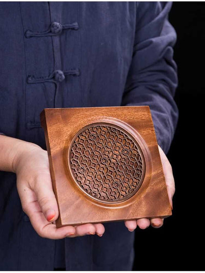 Posavasos de Madera de Nogal para Tetera - Protector de Mesa Premium - Image 12