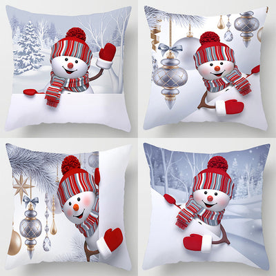 Funda de Almohada Navideña Muñeco de Nieve Tono Melocotón - Image 20