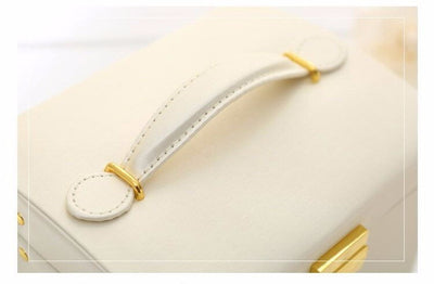 Joyero de Cuero PU con Tres Niveles y Doble Cajón para Joyas - Image 12