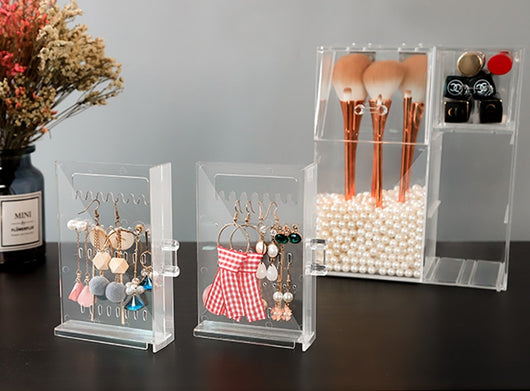 Organizador de Maquillaje y Joyas Acrílico Transparente con Tapa - Image 7