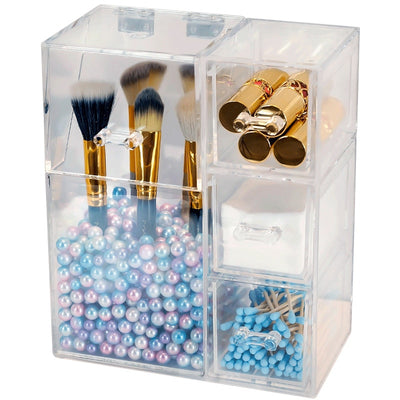 Organizador de Maquillaje y Joyas Acrílico Transparente con Tapa - Image 10