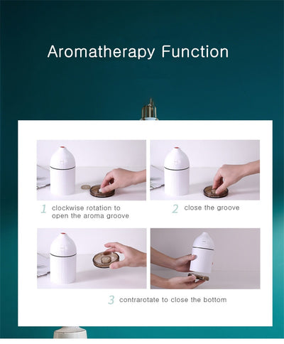 Pink ribbed aromatherapy diffuser and ultrasonic humidifier with a transparent brown base and control buttons. - Image 13