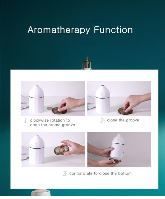Pink ribbed aromatherapy diffuser and ultrasonic humidifier with a transparent brown base and control buttons. - Image 13