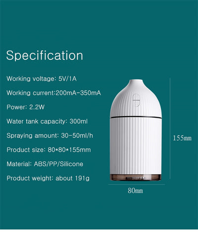 Pink ribbed aromatherapy diffuser and ultrasonic humidifier with a transparent brown base and control buttons. - Image 20