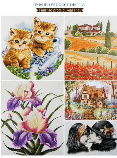 Bordado de Punto de Cruz con Animales Tiernos - Image 16