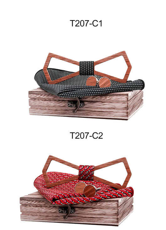 Corbata Casual a Rayas para Hombre - Colección Premium con Caja de Madera - Image 5