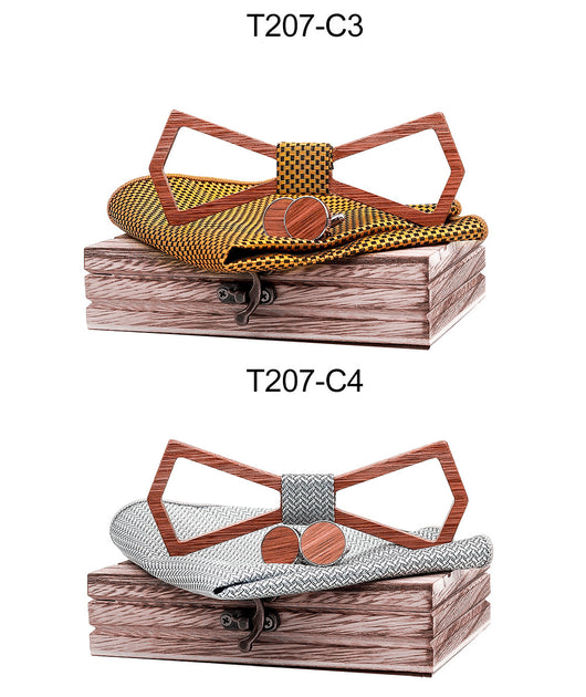 Corbata Casual a Rayas para Hombre - Colección Premium con Caja de Madera - Image 6
