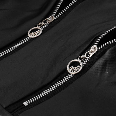 Leggings de Cuero Activos con Recortes Huecos y Cremalleras Altas para Mujer - Image 16