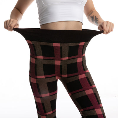Leggings Jacquard de Cuadros Diosa de Cintura Alta para Mujer - Image 15