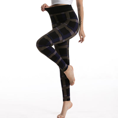 Leggings Jacquard de Cuadros Diosa de Cintura Alta para Mujer - Image 17