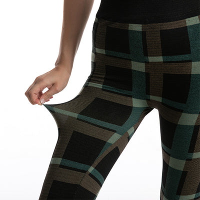 Leggings Jacquard de Cuadros Diosa de Cintura Alta para Mujer - Image 22