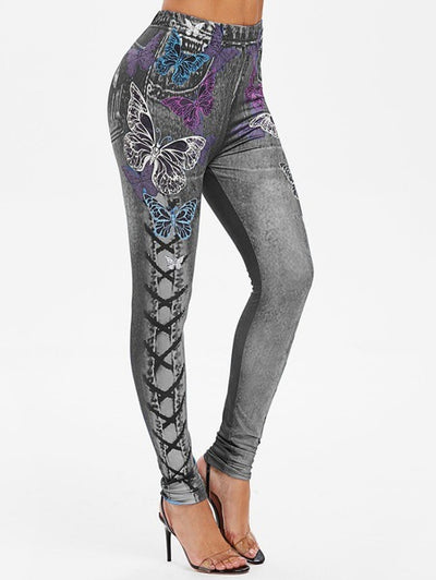 Leggings Deportivos Levantadores de Cadera con Estampado de Letras - Image 9