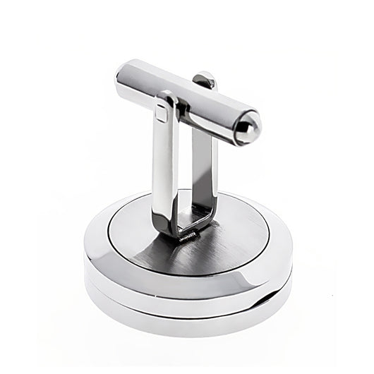 Mancuernillas de acero inoxidable con letras huecas para hombre - Image 11